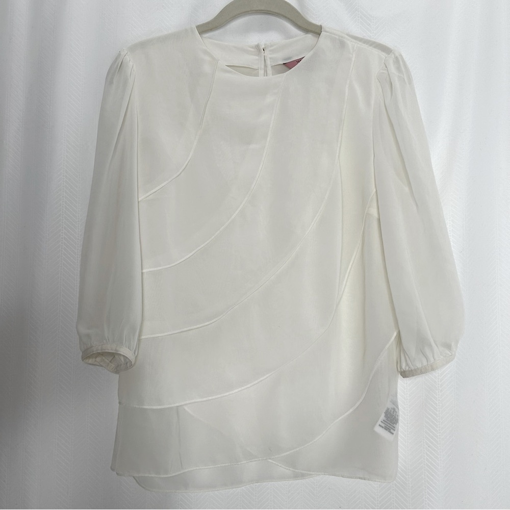 Ted Baker ivory tiered blouse lightweight summery